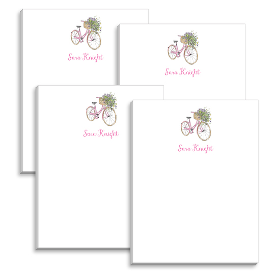 Pink Bicycle Mini Notepads